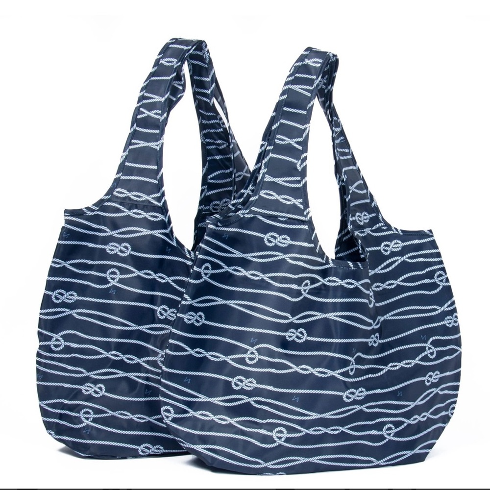 NWT Lug Eco Shopper 2pc Tote Bags in Nautical Navy